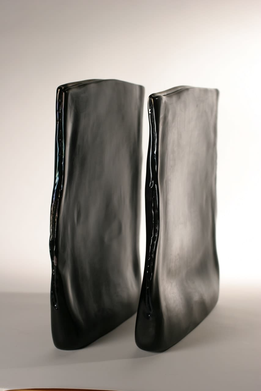 Laura de Santillana, Black Cut Diptych, 2005