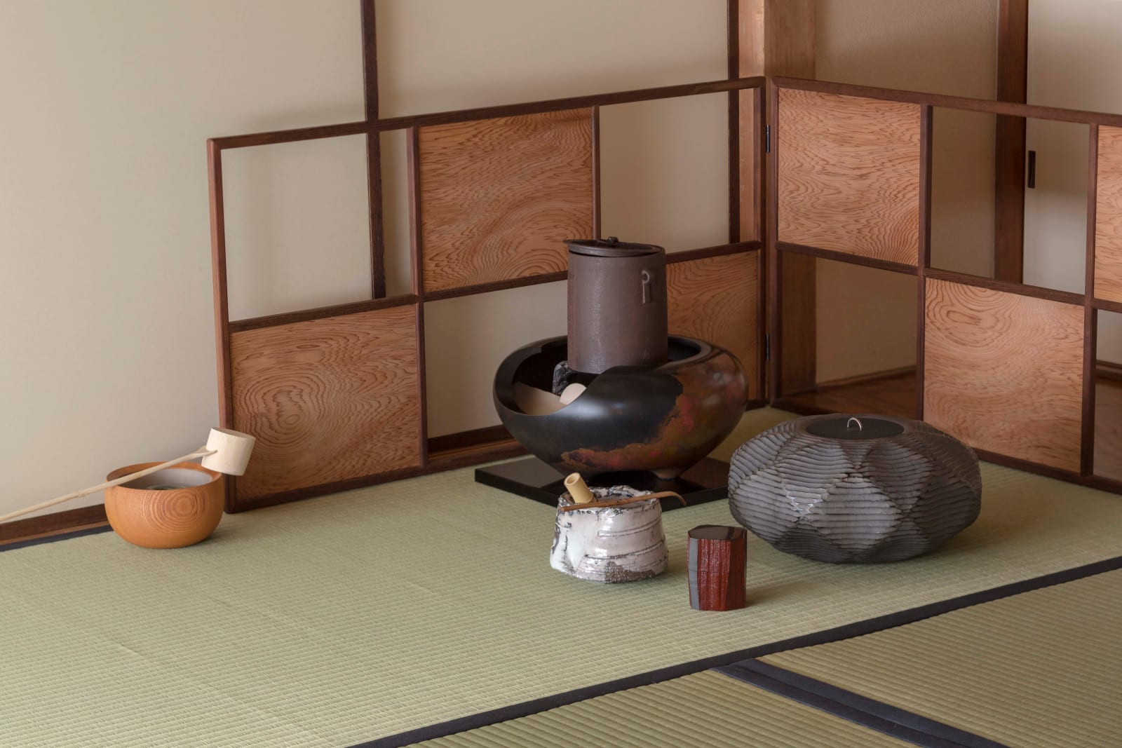 Jihei Murase, Diamond-Cut and Corrugated Silver Water Jar, 2022