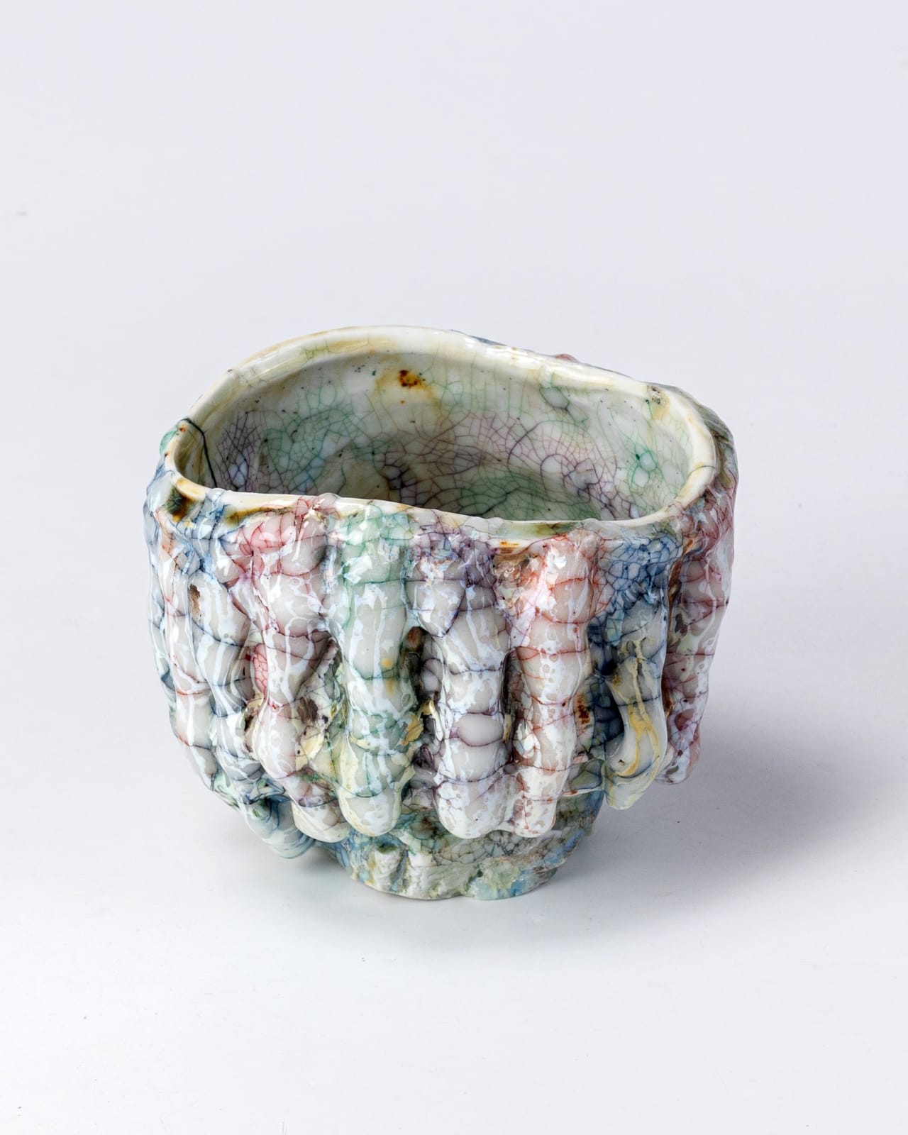 Kodai Ujiie, White Glaze Lacquer Tea Bowl - 漆貫入彩白釉茶盌, 2023