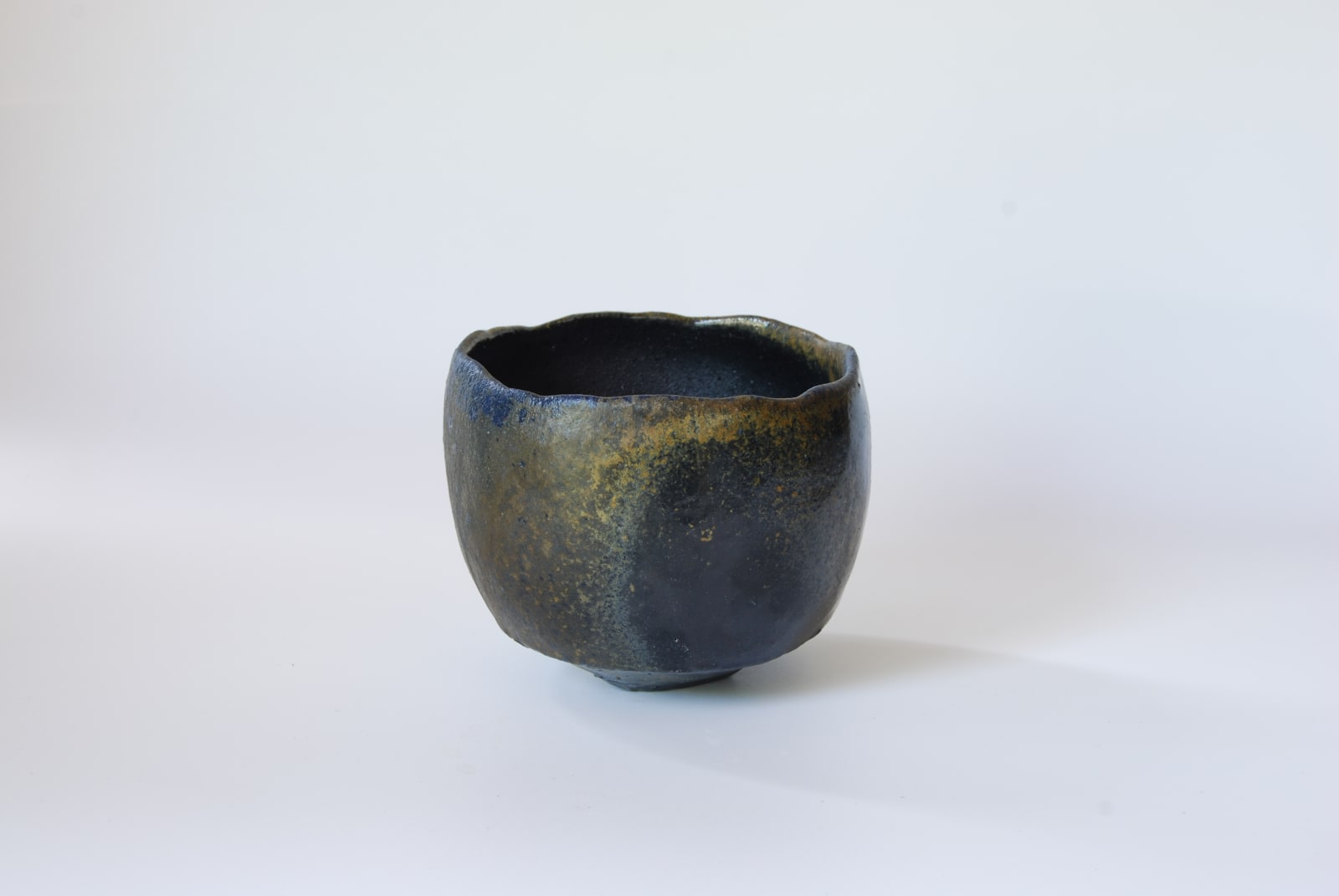Hiroshi Goseki, Blue and Black Yohen Tea Bowl - 蒼変黒茶盌 , 2023