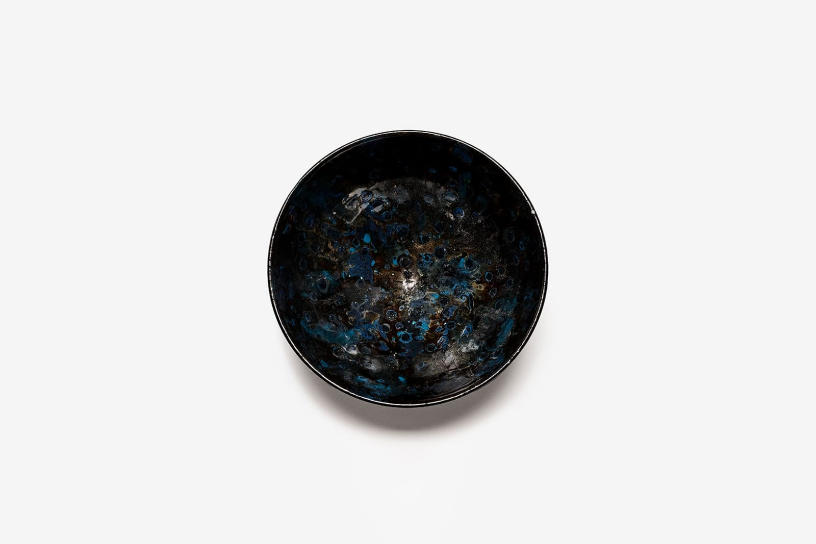 Soyo and Shodo Yamagishi, Sinshitsu Lacquer Tea Bowl [Blue Universe] - 芯漆抹茶椀 青宇宙, 2024