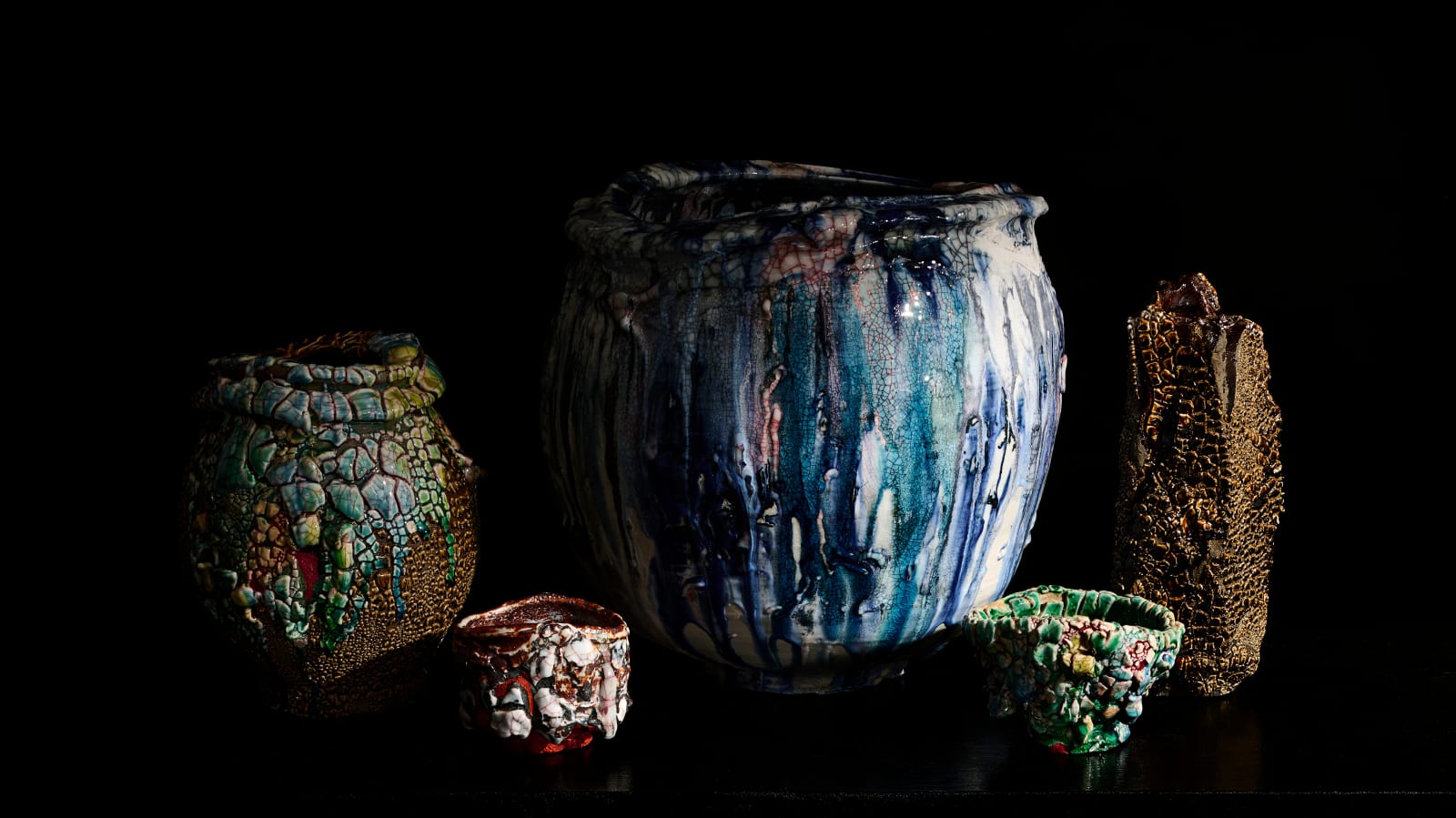 Kodai Ujiie, Ofuke Lacquer Large Jar - 漆貫入彩御深井大壺, 2023