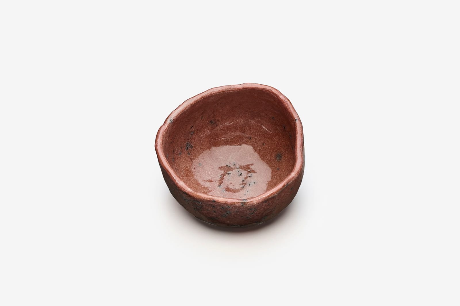 Morimitsu Hosokawa, 赤楽茶碗 - Red Raku Tea Bowl