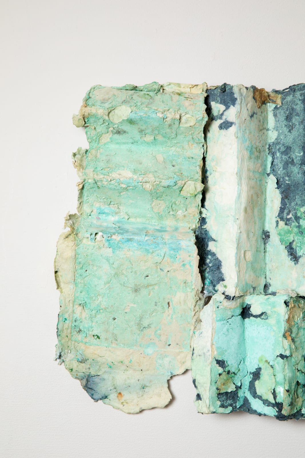 Yasue Maetake, Printed Oxidation and Indigo Blue on Fiber Relief II, 2021