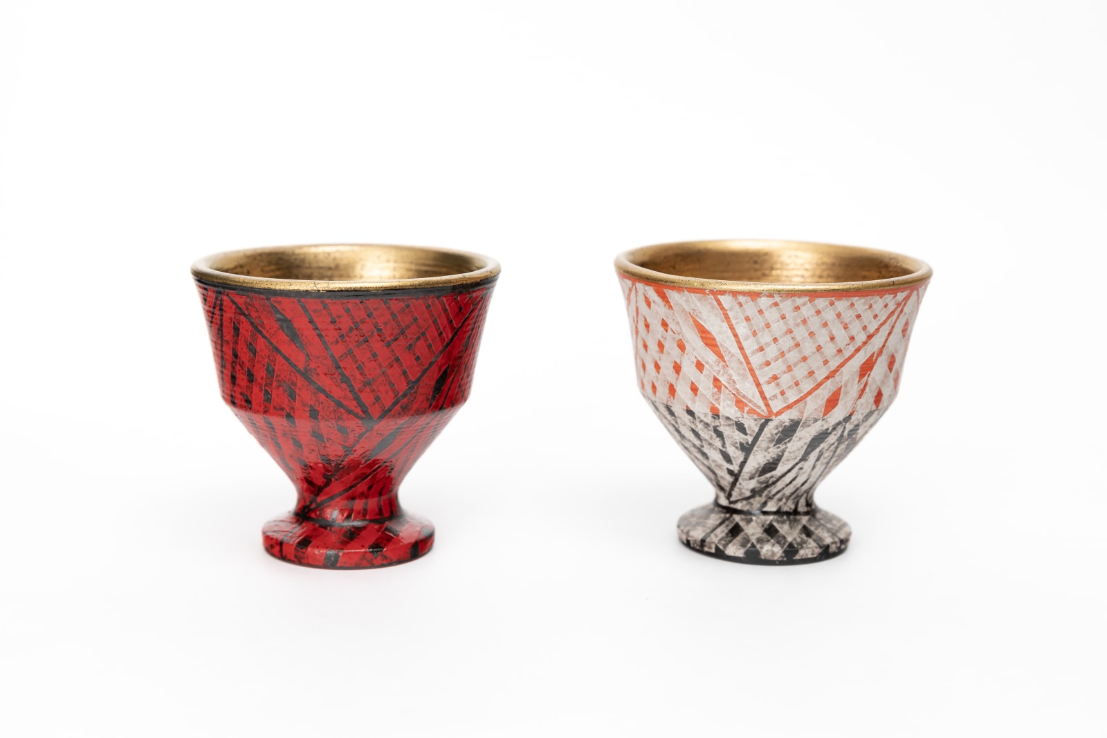 Masahiro Maeda, Tall-Foot Sake Cup in Layered Glazes 色絵高杯, 2025