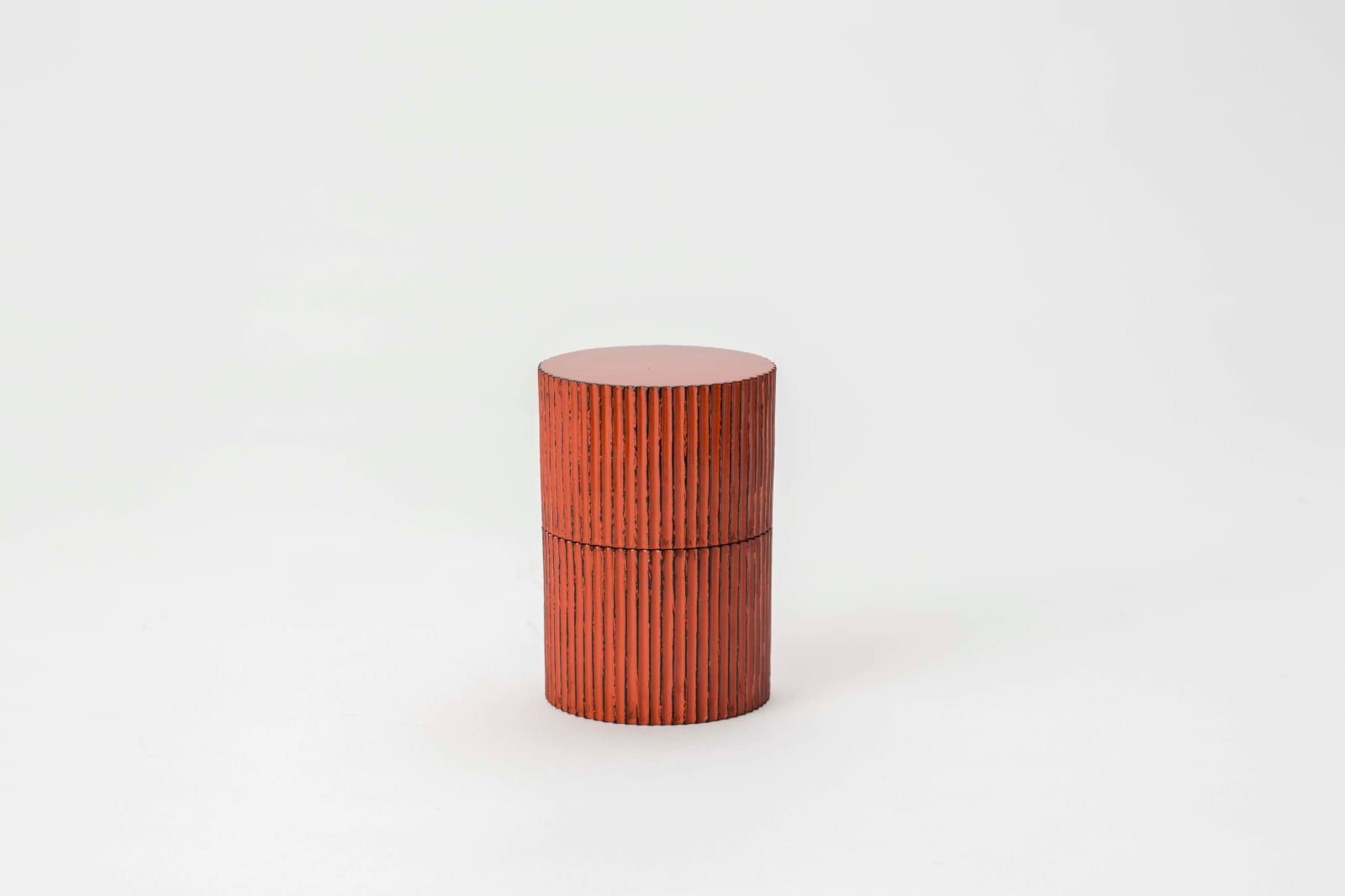 Jihei Murase, Corrugated Negoro Nakatsugi Tea Caddy, 2022