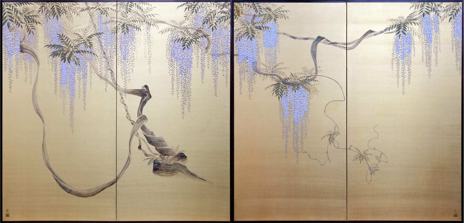 Ken Matsubara, 藤花図屏風（二曲一双）, 2021 | Tokyo Ippodo Gallery