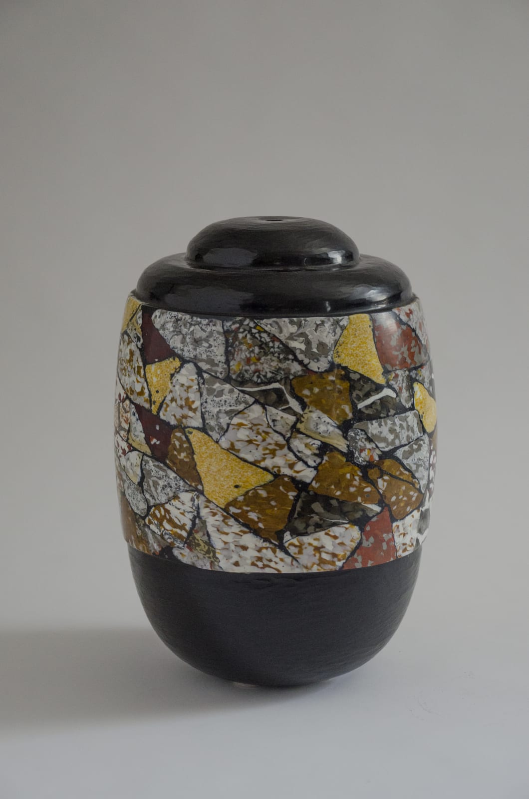Massimo Micheluzzi, Black & Multicolored Vase, 2013