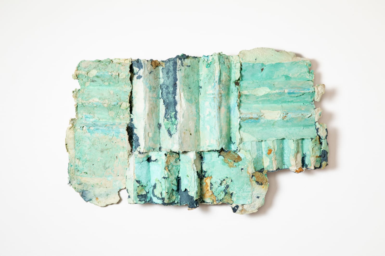 Yasue Maetake, Printed Oxidation and Indigo Blue on Fiber Relief II, 2021
