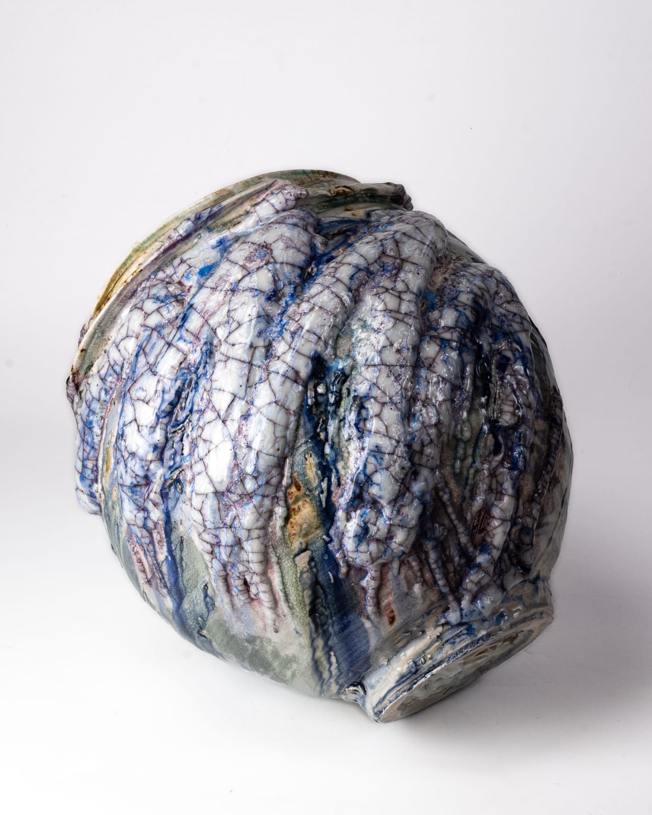 Kodai Ujiie, White Glaze Lacquer Jar - 漆貫入彩白磁大壺, 2023