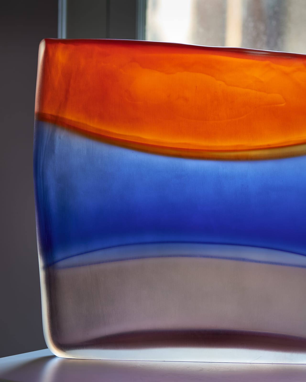 Laura de Santillana, Flag 2002 (orange/blue), 2002