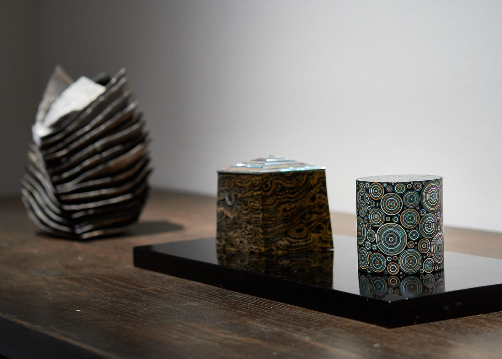 Shinya Yamamura, 金杢目塗菱形小箱 - Kin-Mokume-Nuri Small Container [参考作品], 2019