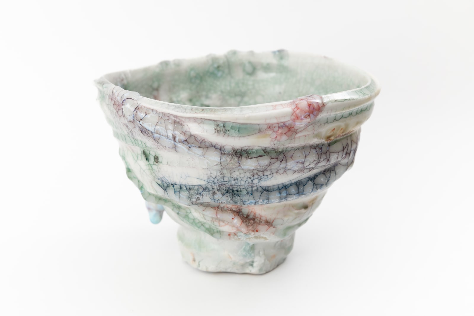 Kodai Ujiie, White Glaze Lacquer Tea Bowl 漆貫彩白釉茶盌, 2024