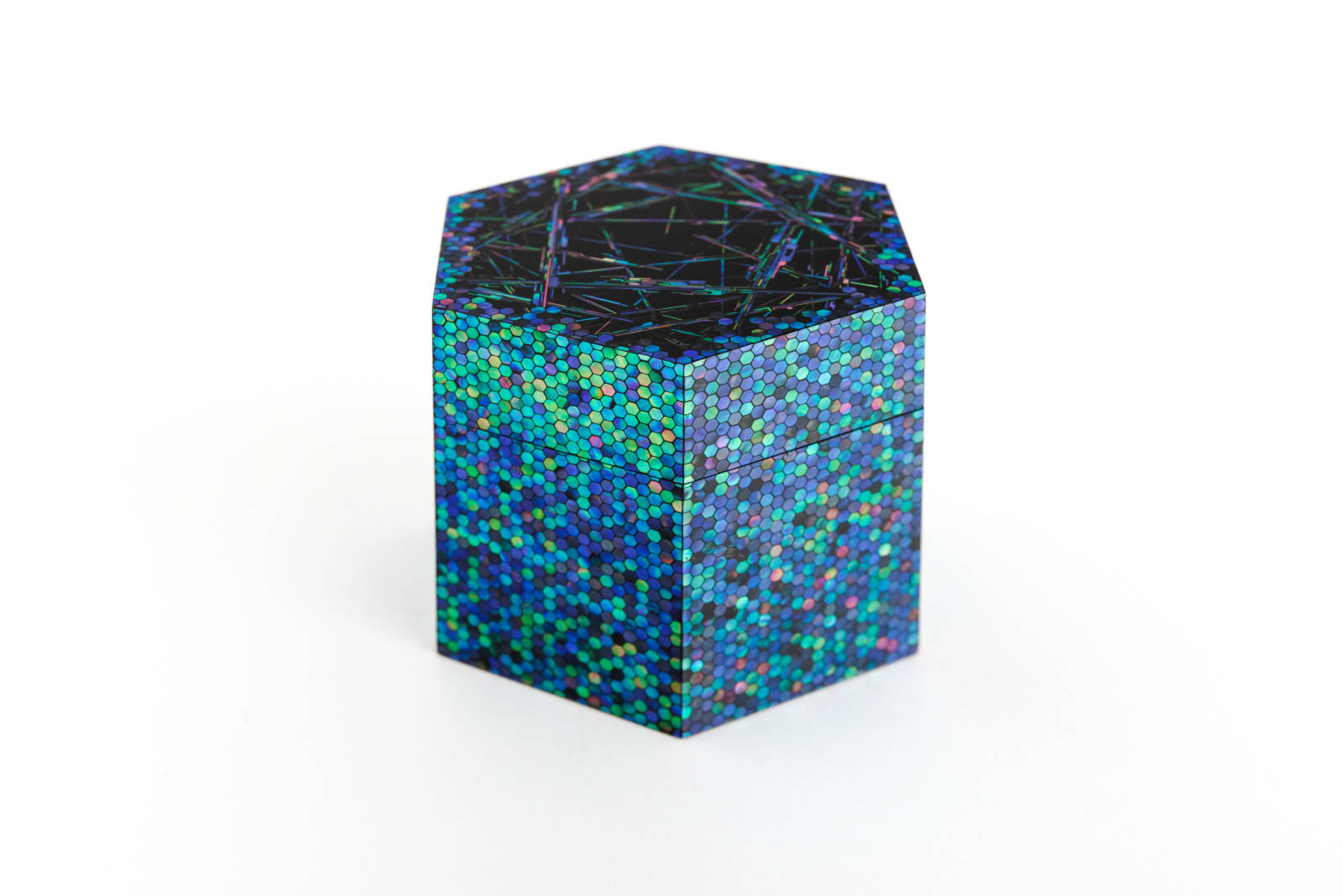 Terumasa Ikeda, "Rutilus" Hexagonal Tea Caddy - 六角水晶窟棗, 2023