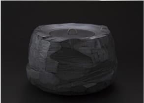 Jihei Murase, Hatchet-Shaved Silver Water Container, 2022