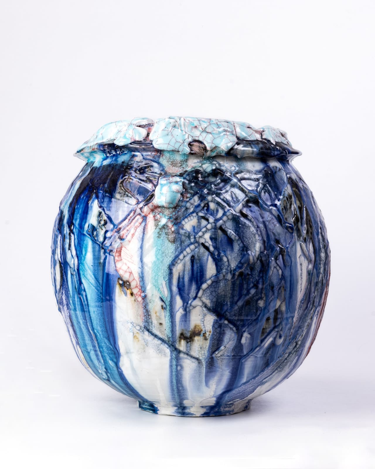 Kodai Ujiie, Ofukei Lacquer Jar - 漆貫入彩御深井大壺, 2023