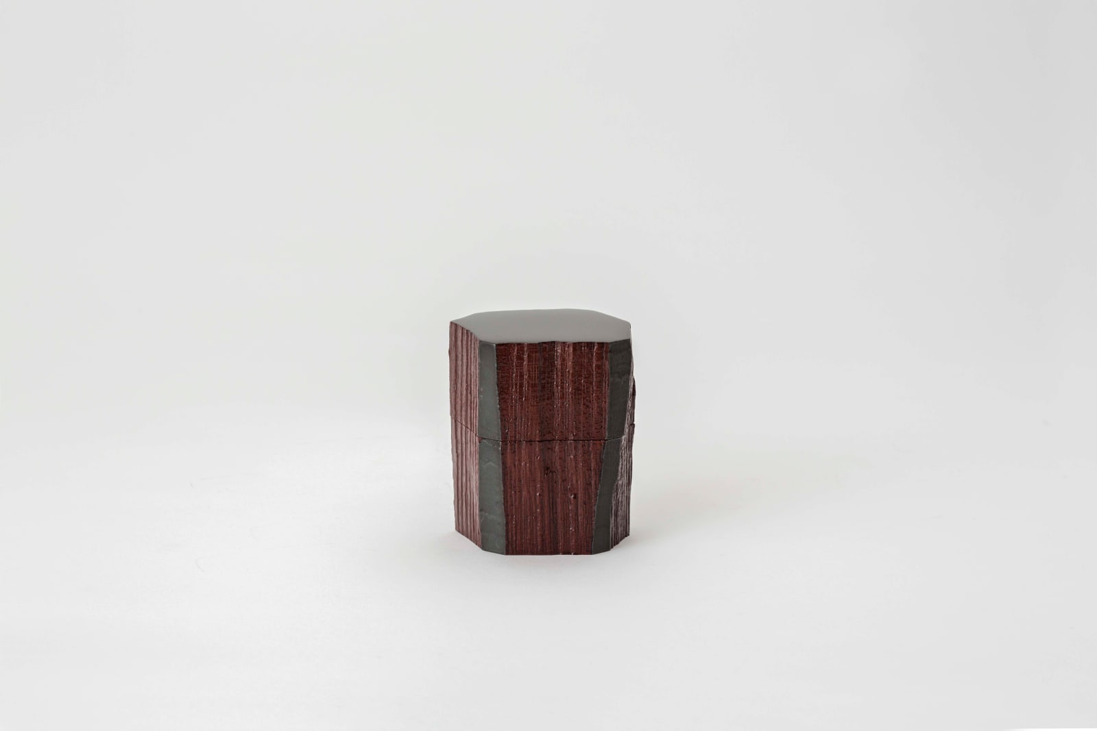 Jihei Murase, Hatchet-Shaved Silver Zelkova Nakatsugi Tea Caddy, 2022