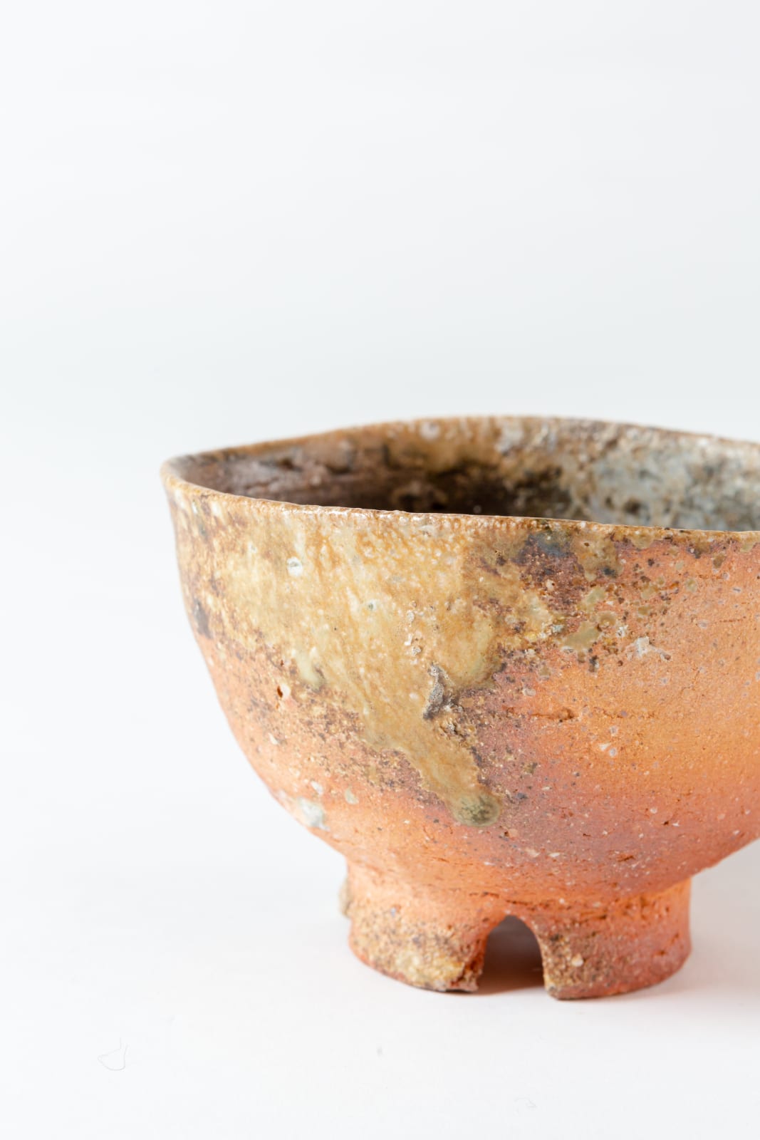 Kan Kishino, 焼〆茶盌 Yakishime Tea Bowl