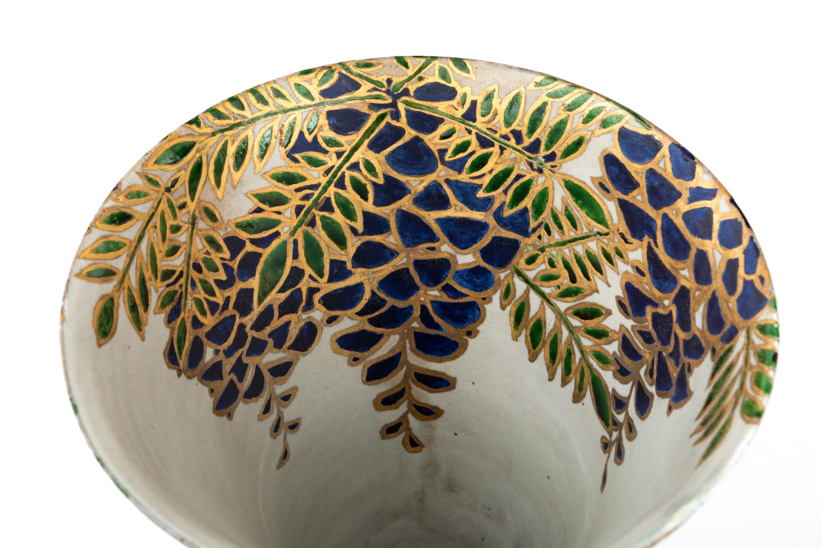 Shion Tabata, "Wisteria Flower" Curved Jar