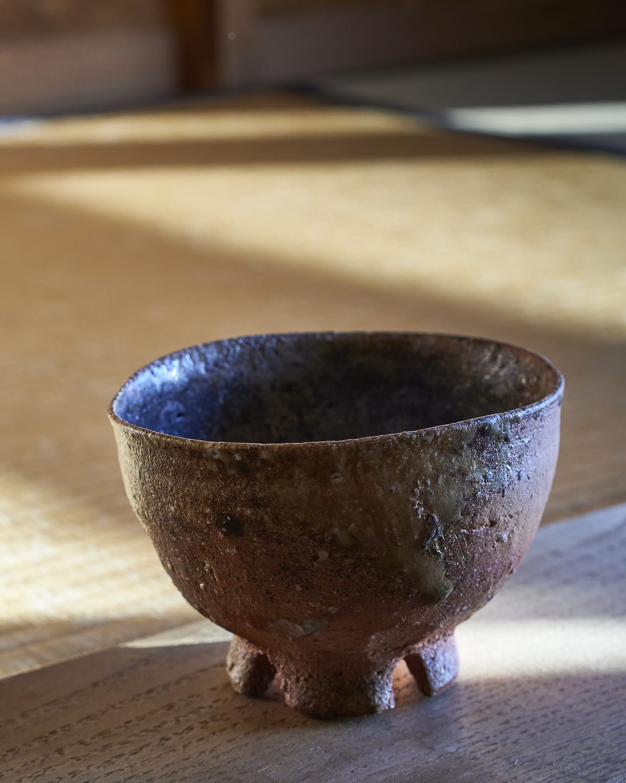 Kan Kishino, 焼〆茶盌 Yakishime Tea Bowl