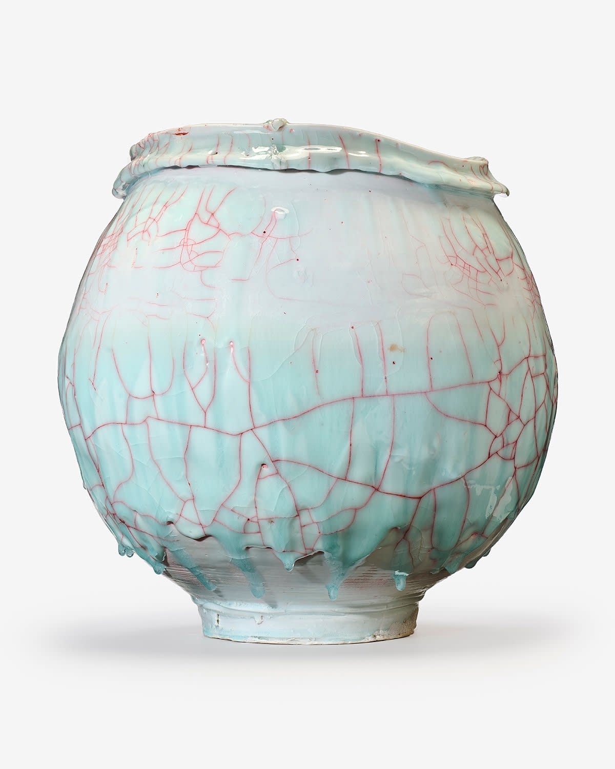 Kodai Ujiie, Celadon Lacquer Jar - 漆貫入彩青白磁大壺, 2023