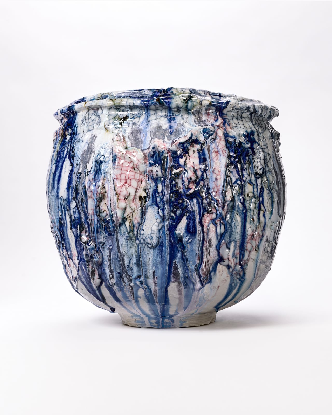 Kodai Ujiie, Ofuke Lacquer Large Jar - 漆貫入彩御深井大壺, 2023