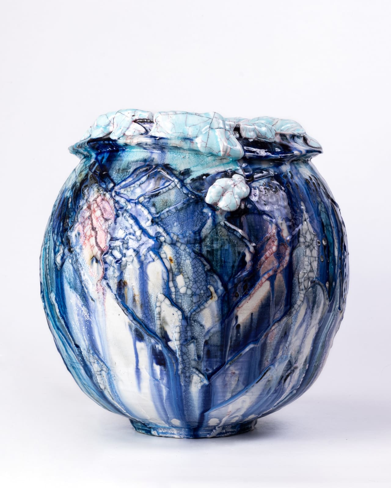 Kodai Ujiie, Ofukei Lacquer Jar - 漆貫入彩御深井大壺, 2023