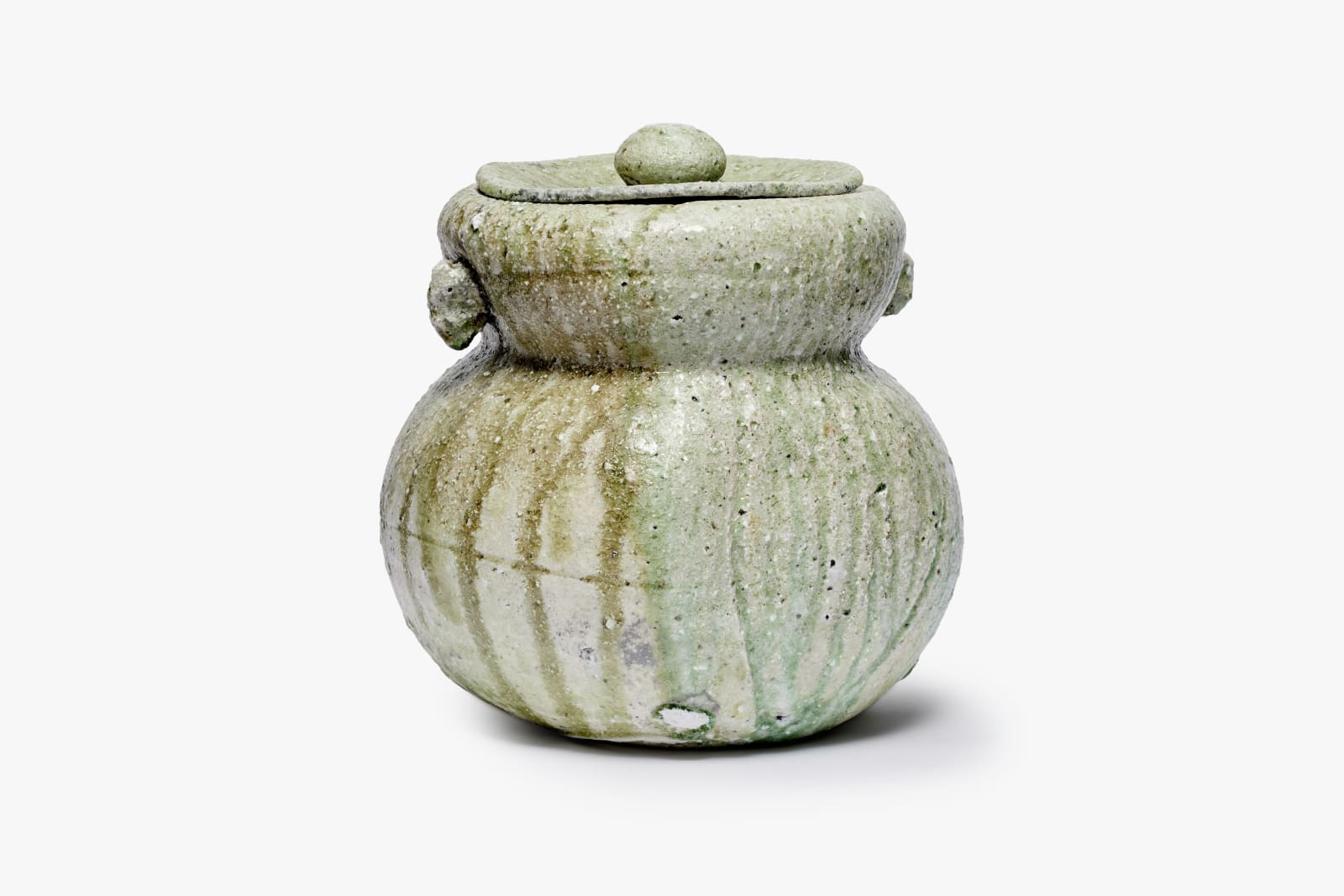 Yui Tsujimura, Natural Ash Glaze Water Jar 自然釉水指, 2015