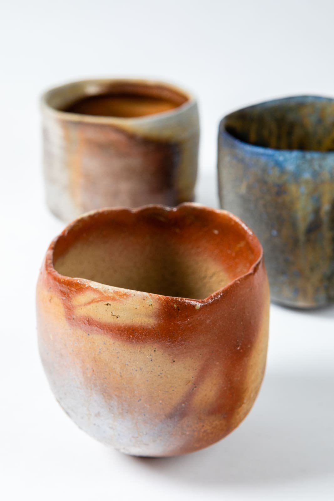 Hiroshi Goseki, Hiyama Bizen Tea Bowl - 桧山備前茶盌（筒型