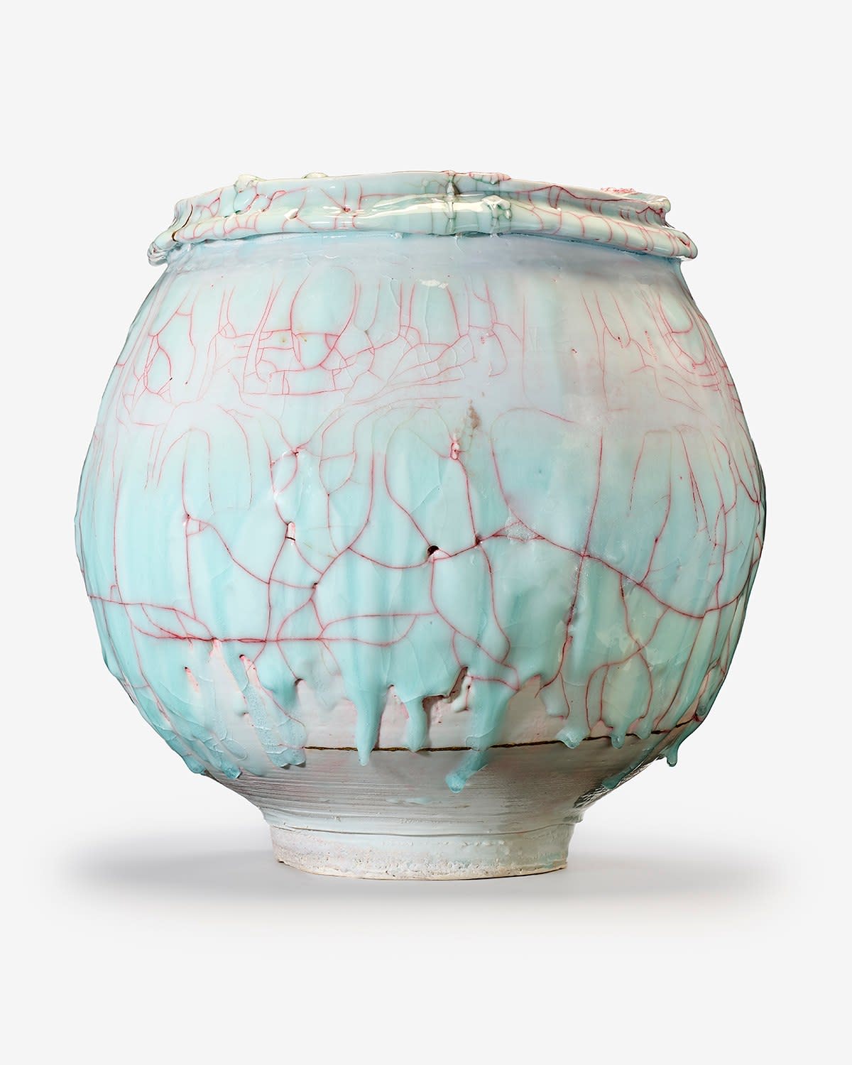 Kodai Ujiie, Celadon Lacquer Jar - 漆貫入彩青白磁大壺, 2023