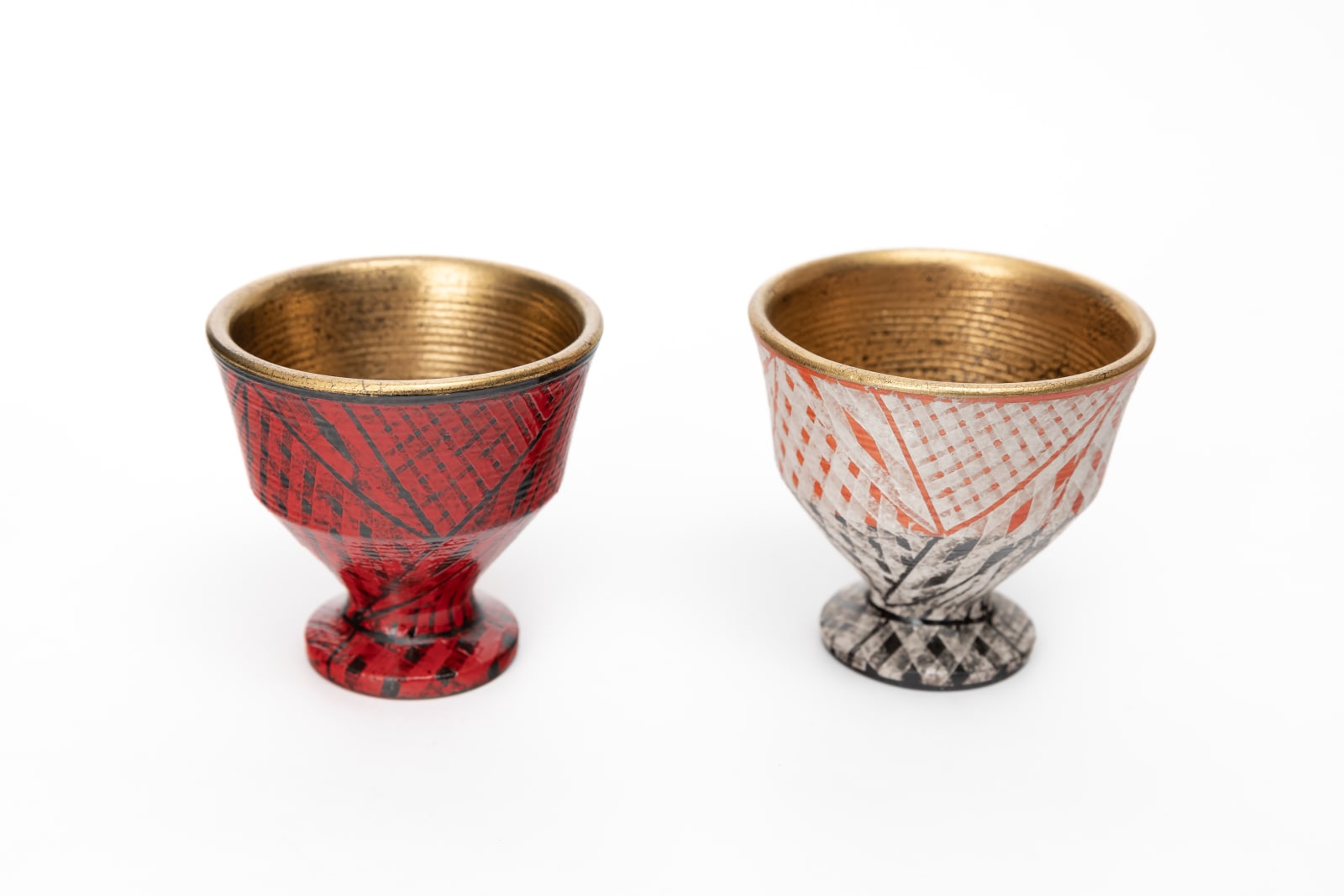 Masahiro Maeda, Tall-Foot Sake Cup in Layered Glazes 色絵高杯, 2025