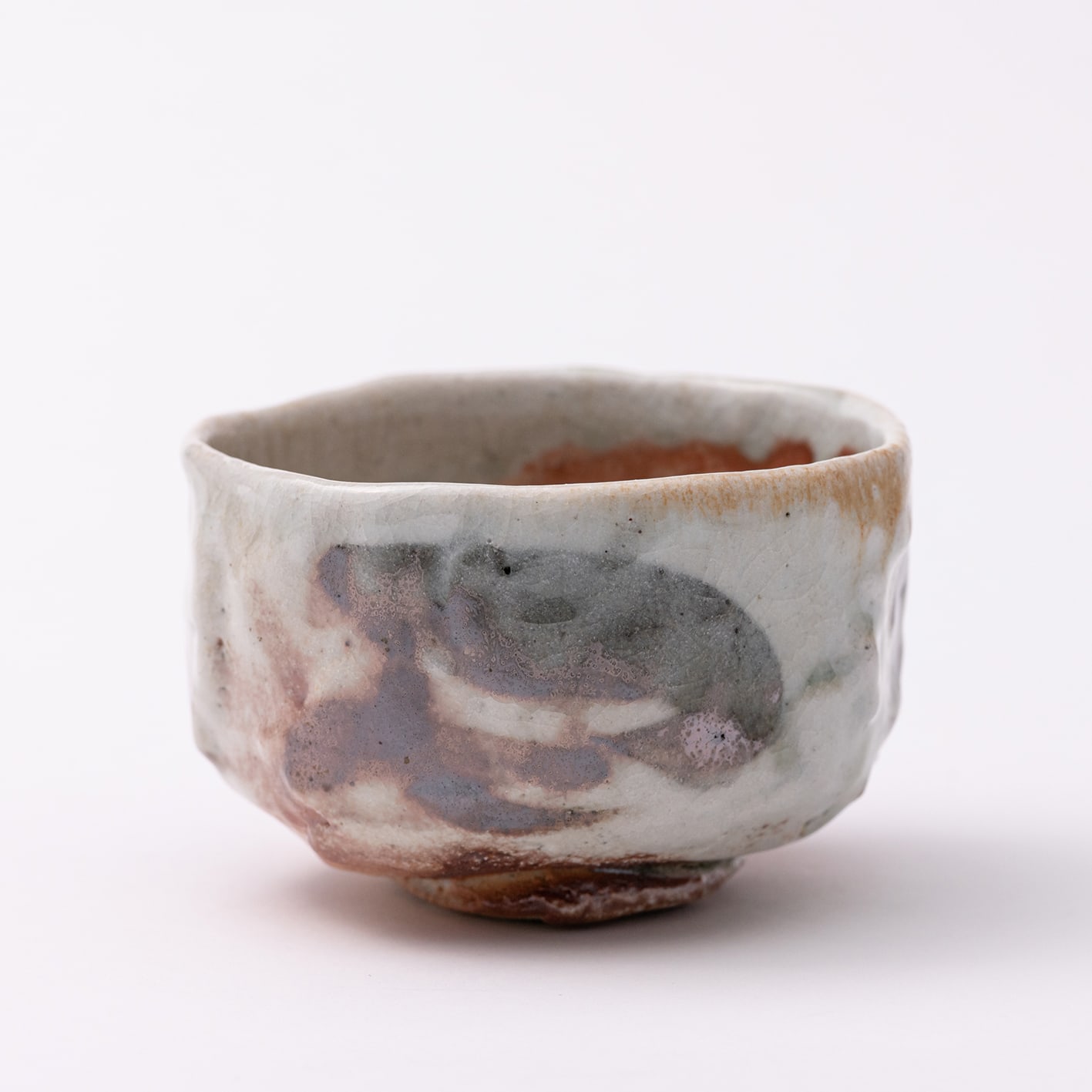Kan Matsuzaki, Natural Ash and Shino Tea Bowl, 2020