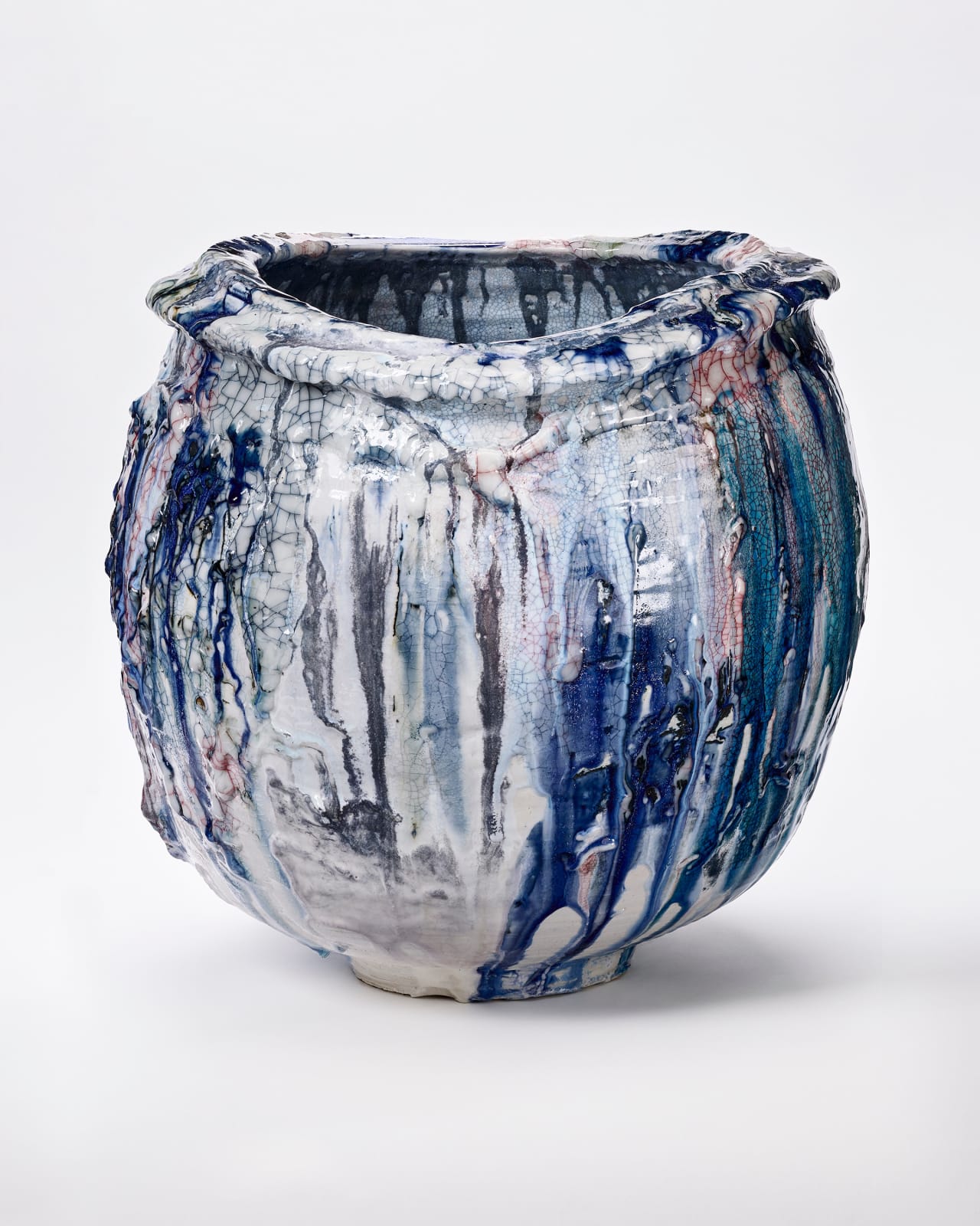 Kodai Ujiie, Ofuke Lacquer Large Jar - 漆貫入彩御深井大壺, 2023