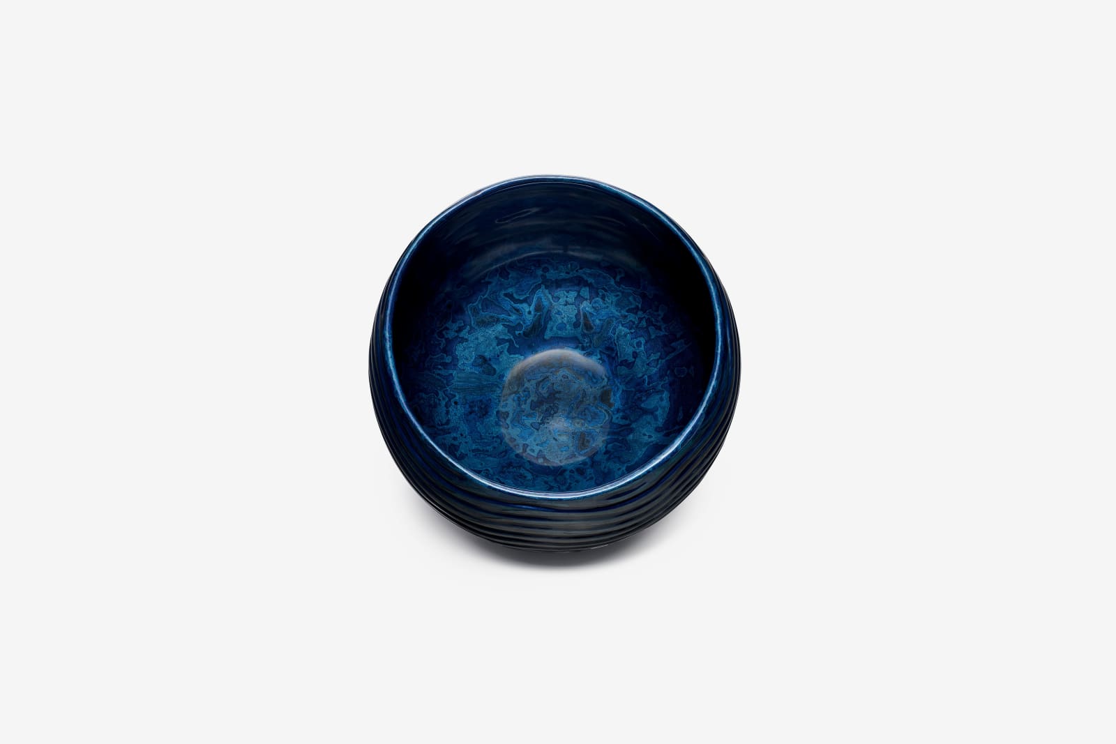 Soyo and Shodo Yamagishi, Sinshitsu Lacquer Tea Bowl [Blue Waves] - 芯漆抹茶椀　青波, 2024