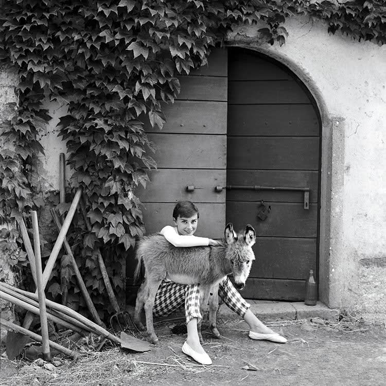 Norman Parkinson, Audrey Hepburn, published in British Vogue and American fashion magazine Glamour, 1955