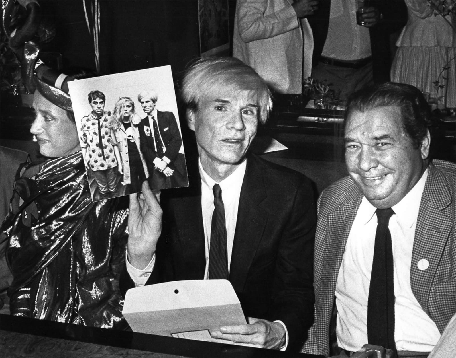 Ron Galella, Niki de Saint Phalle, Andy Warhol and Gino Gullace at New York´s first Street Festival of the Arts, held on East 32nd between Park and Madison, August 30, 1982