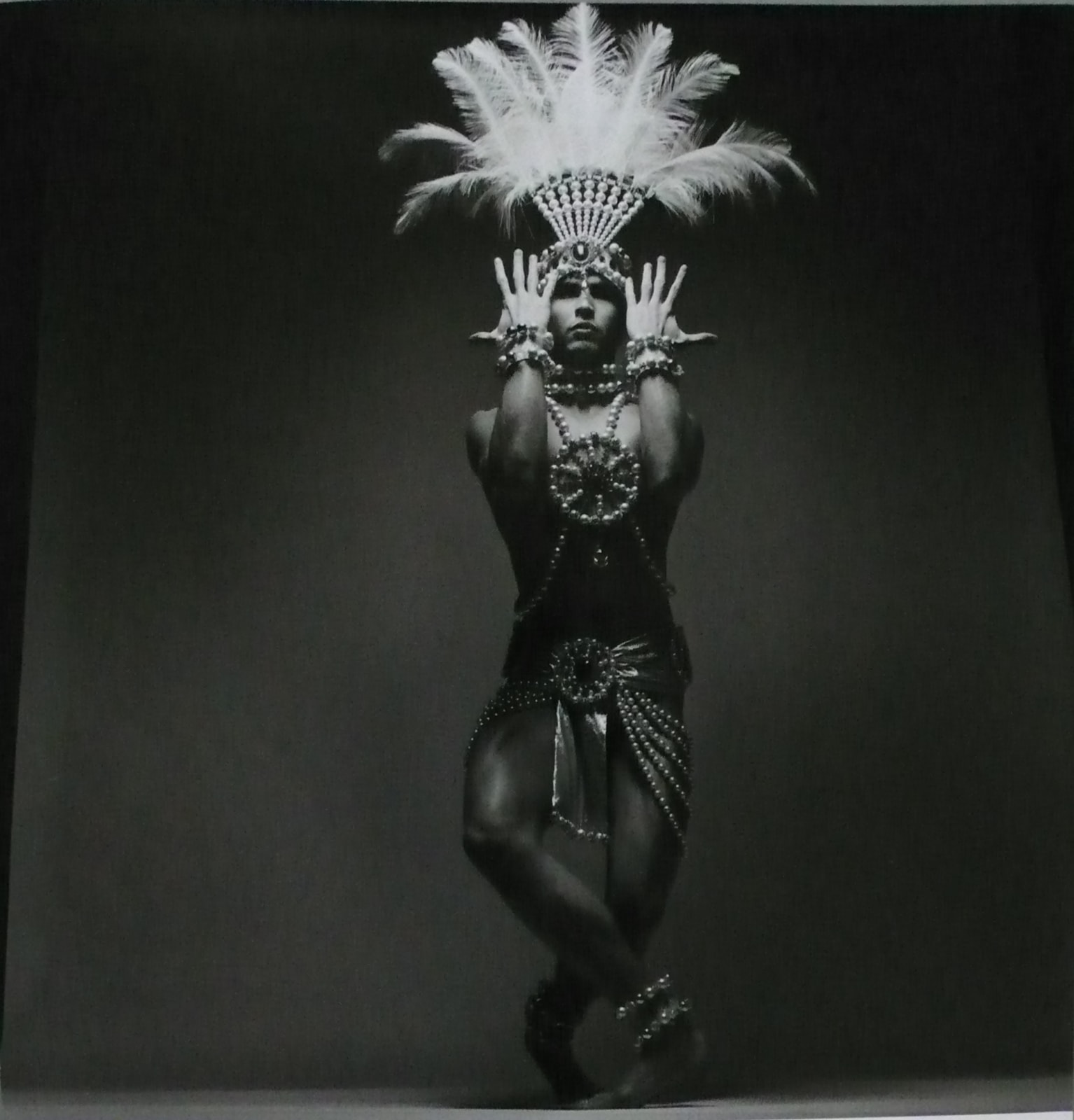 Jeanloup Sieff, Jorge Lago in a sultan dress for the show "Zizi je t´aime", Vogue Italie, 1972