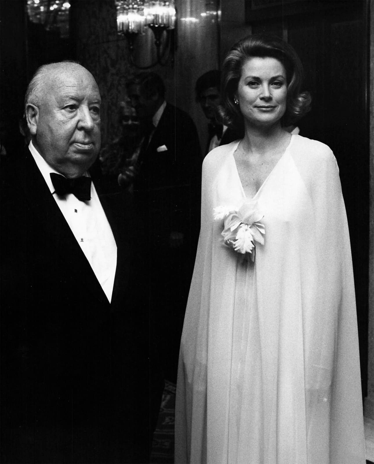Ron Galella, Alfred Hitchcock and Grace Kelly at The Lincoln Center Film Society tribute to Alfred Hitchcock, April 29, 1974