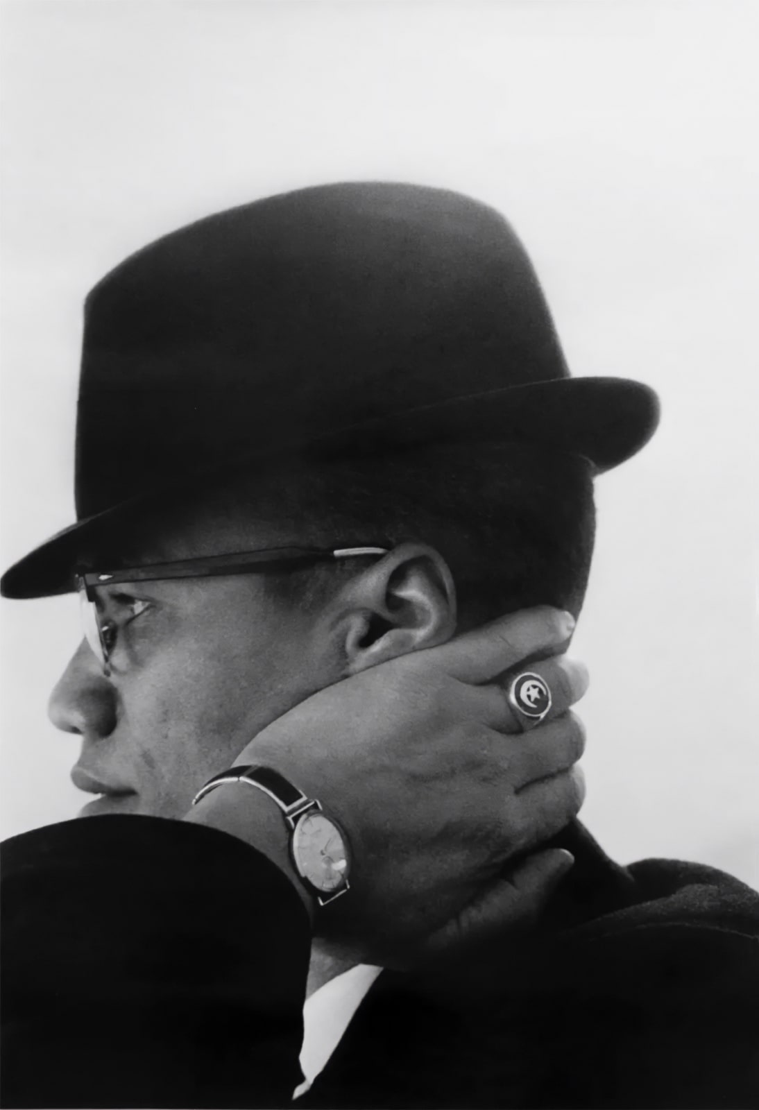 Eve Arnold, American Muslim minister and human rights activist Malcolm X in Chicago, Illinois, 1962