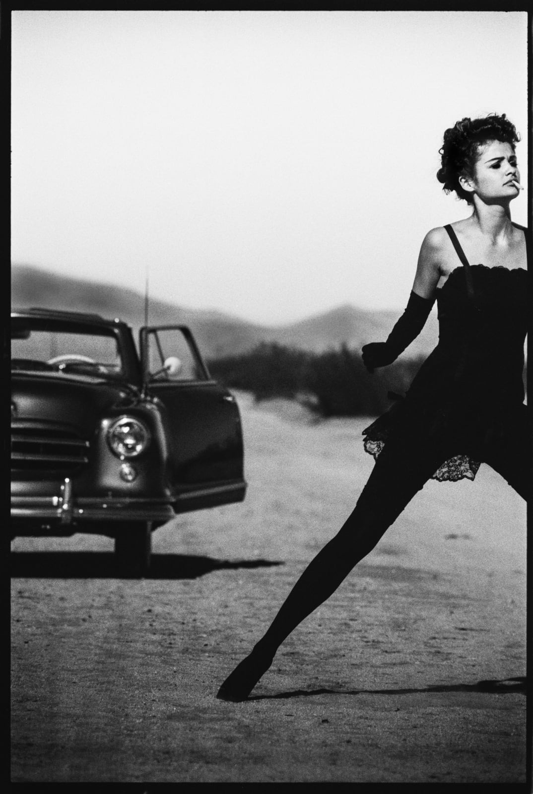 Max Vadukul, Betty Boop, Helena Christensen, for Vogue Paris, El Mirage Desert, 1991