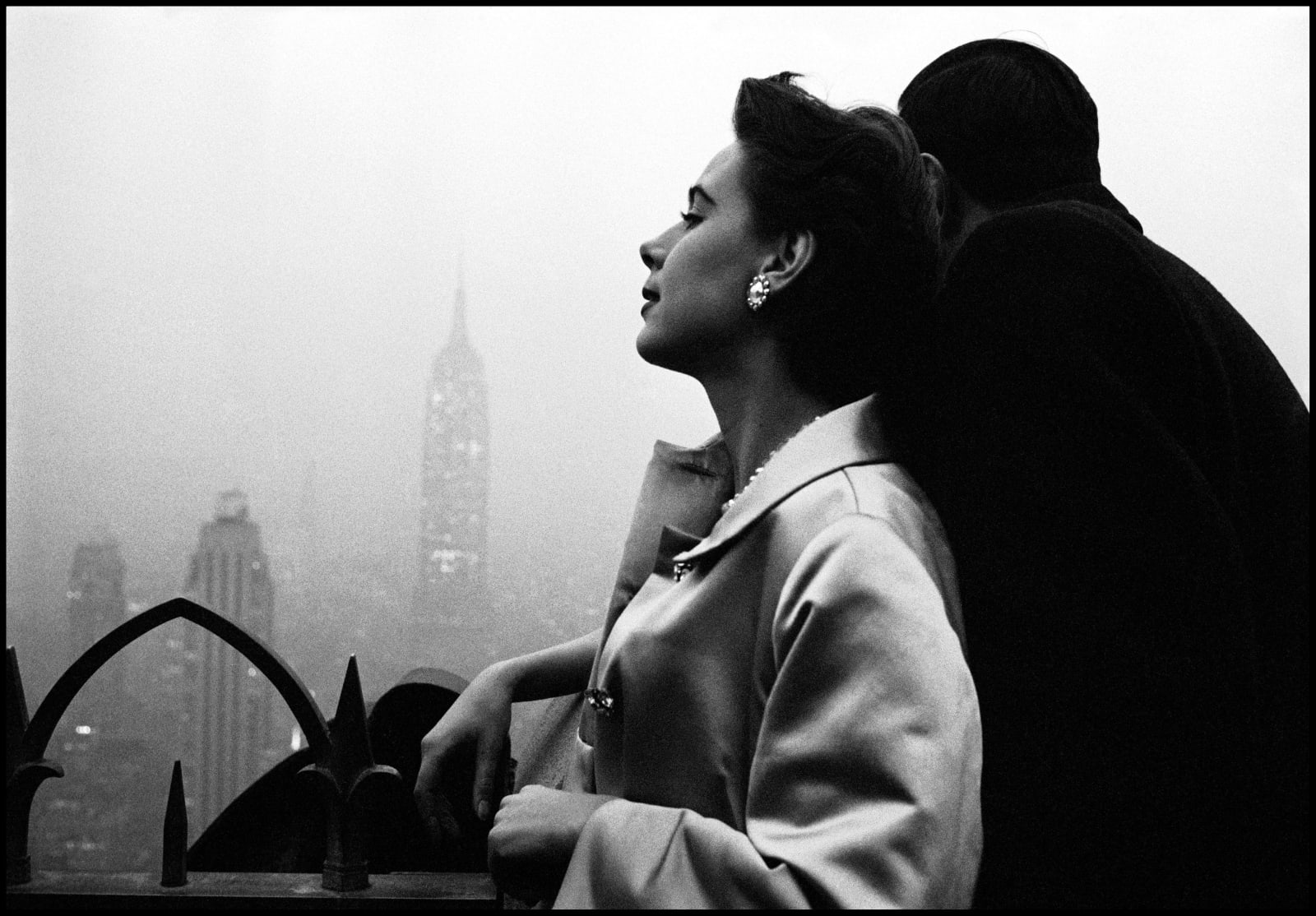 Eve Arnold, American model Drew Beyfuss on a rooftop in New York City, USA, 1956