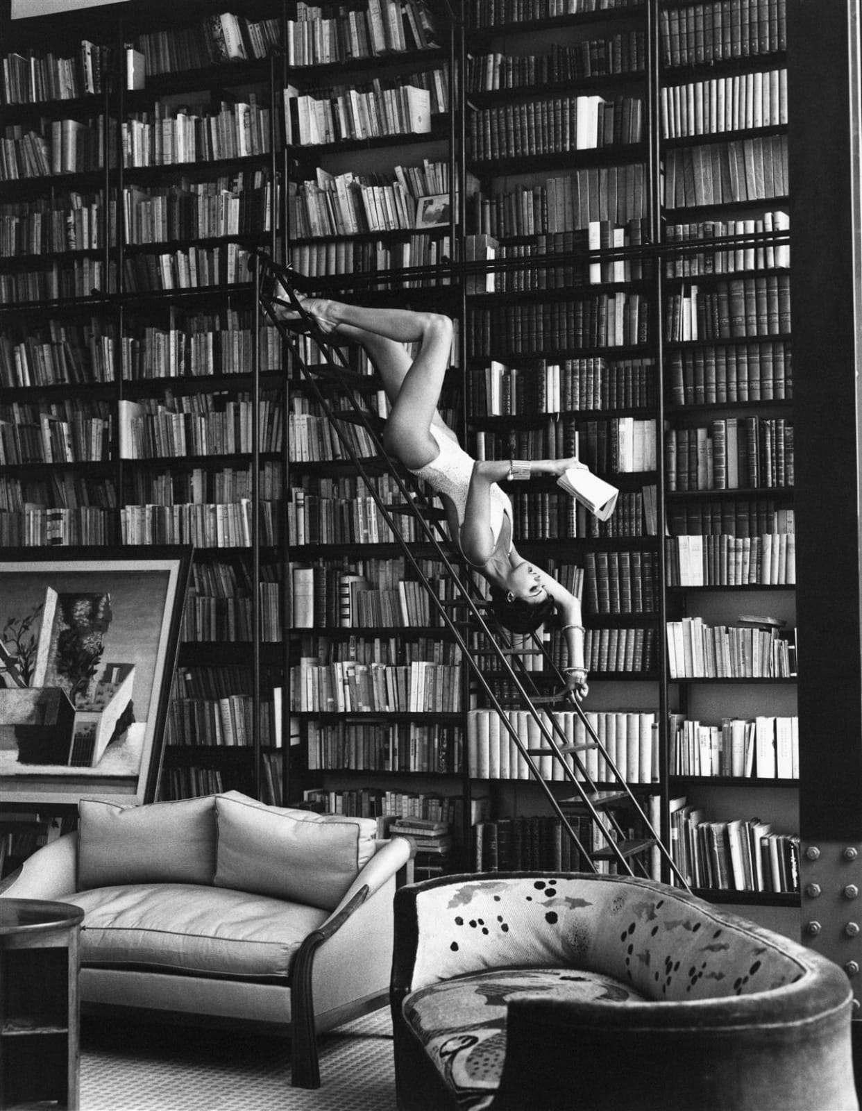 Steven Meisel, Bookcase, Linda Evangelista, Paris, 1992
