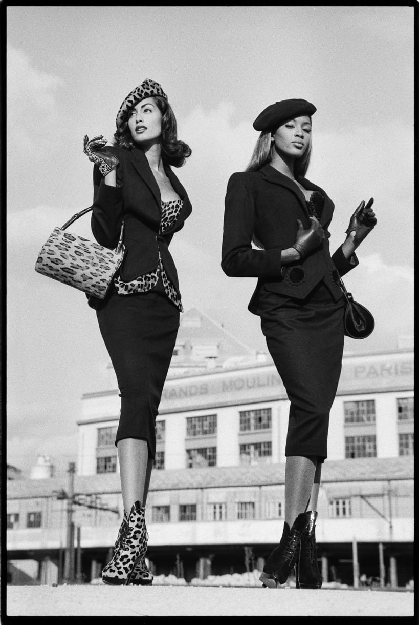 Max Vadukul, Yasmeen Ghauri and Naomi Campbell in Azzedine Alaia, for The Cut, 1993
