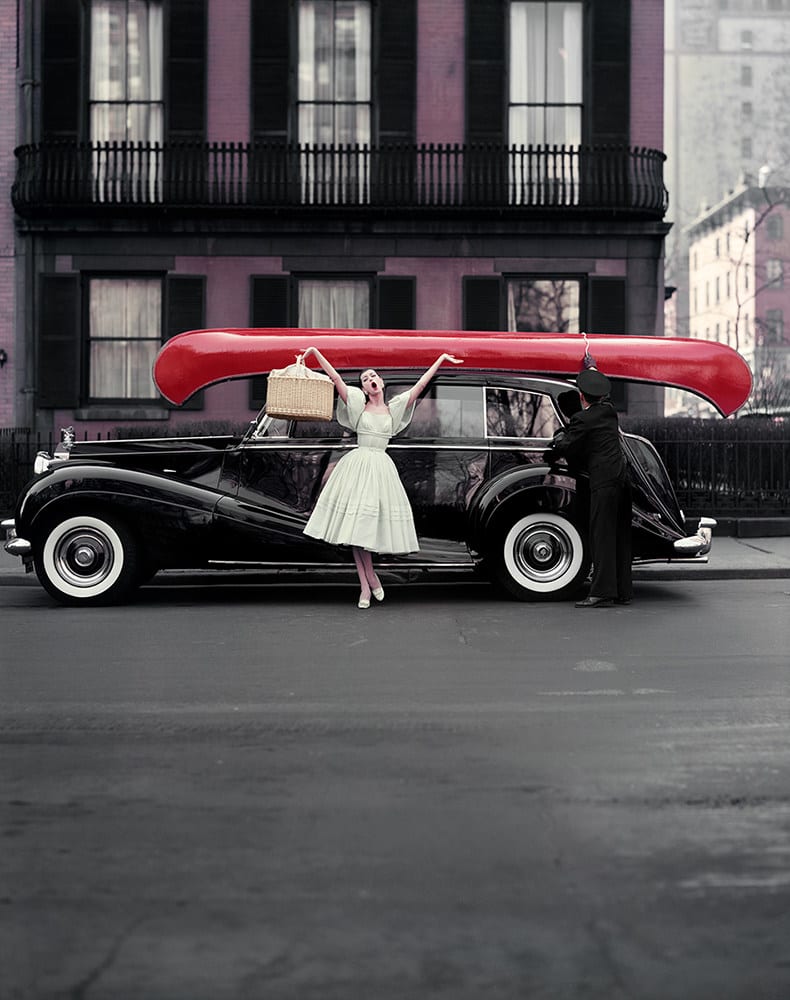 William Helburn, Red Canoe, Barbara Mullen, Gramercy Park, NYC, 1957