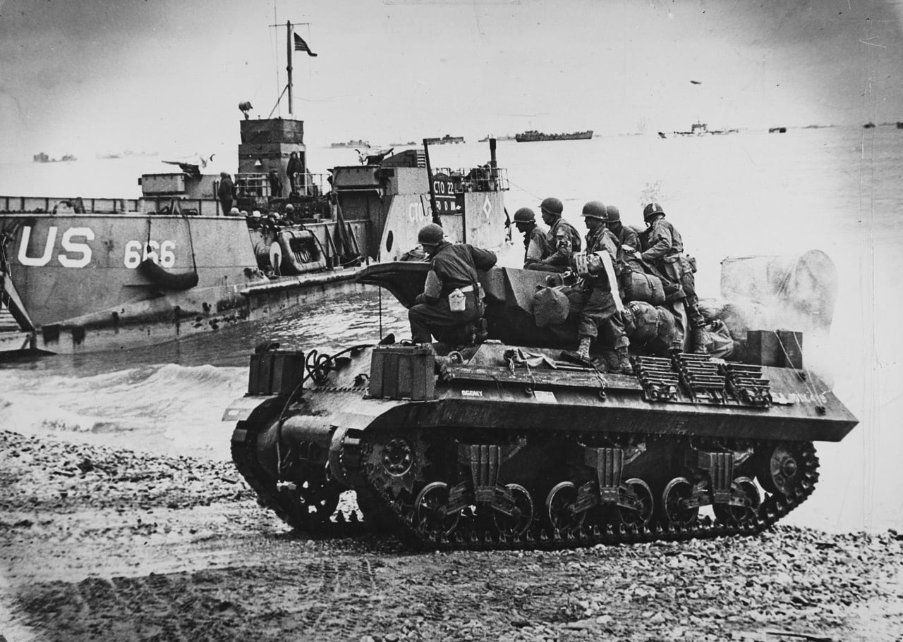 Robert Capa, Tanks at Normandy Beach, France, June, 1944