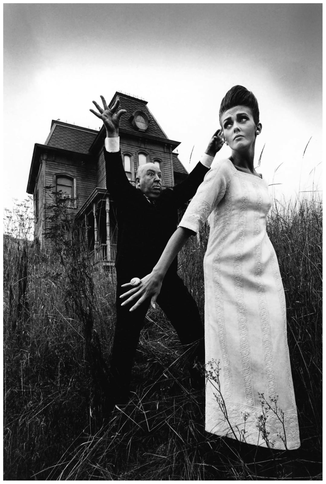 Jeanloup Sieff, Alfred Hitchcock and Ina, Hollywood, Harper's Bazaar, 1962