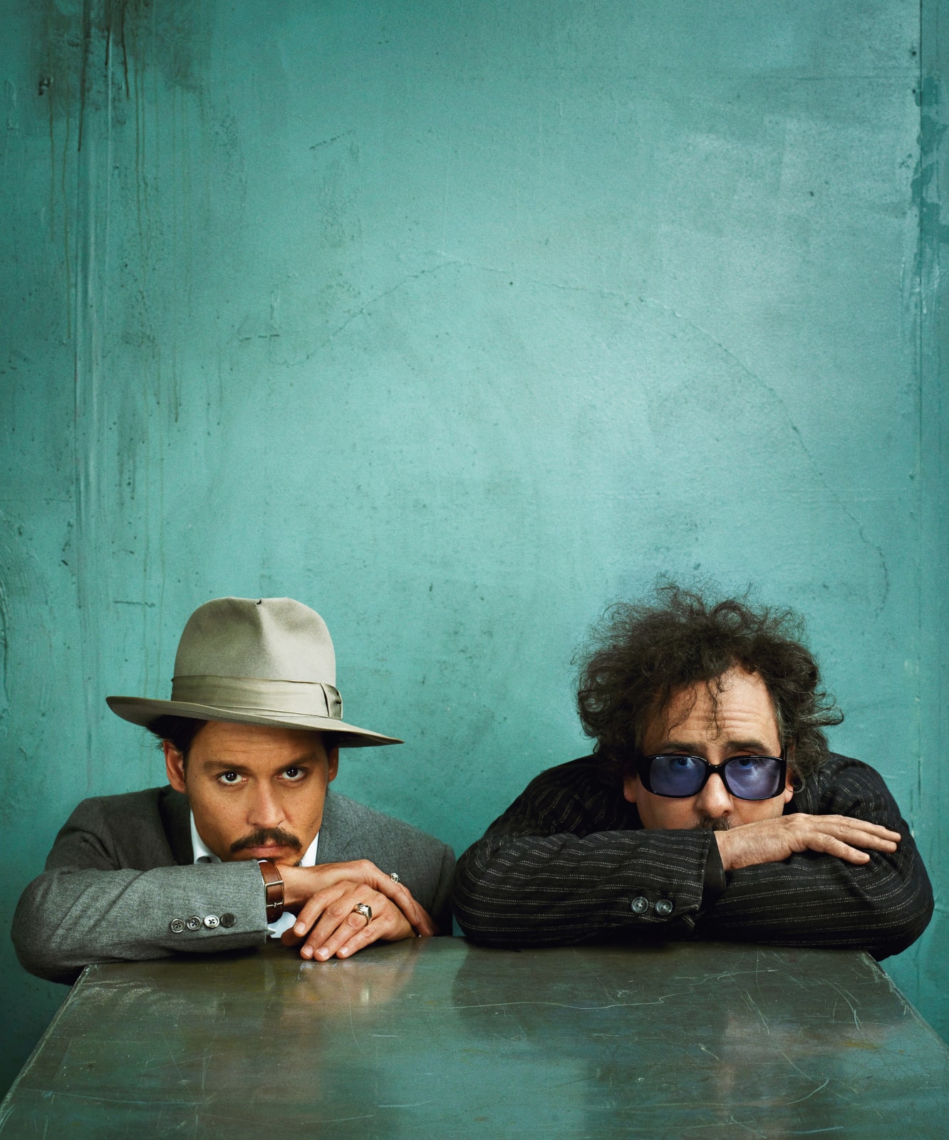 Marc Hom, Johnny Depp, and Tim Burton, New York City, USA, 2010