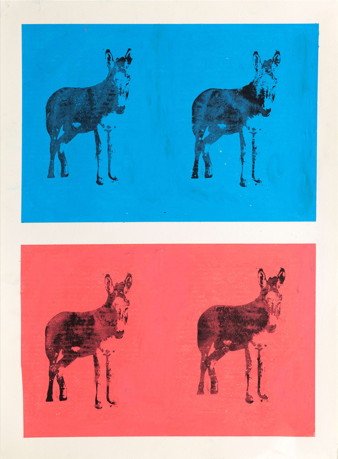 Ammar Al Attar, Red and Blue Donkeys, 2024
