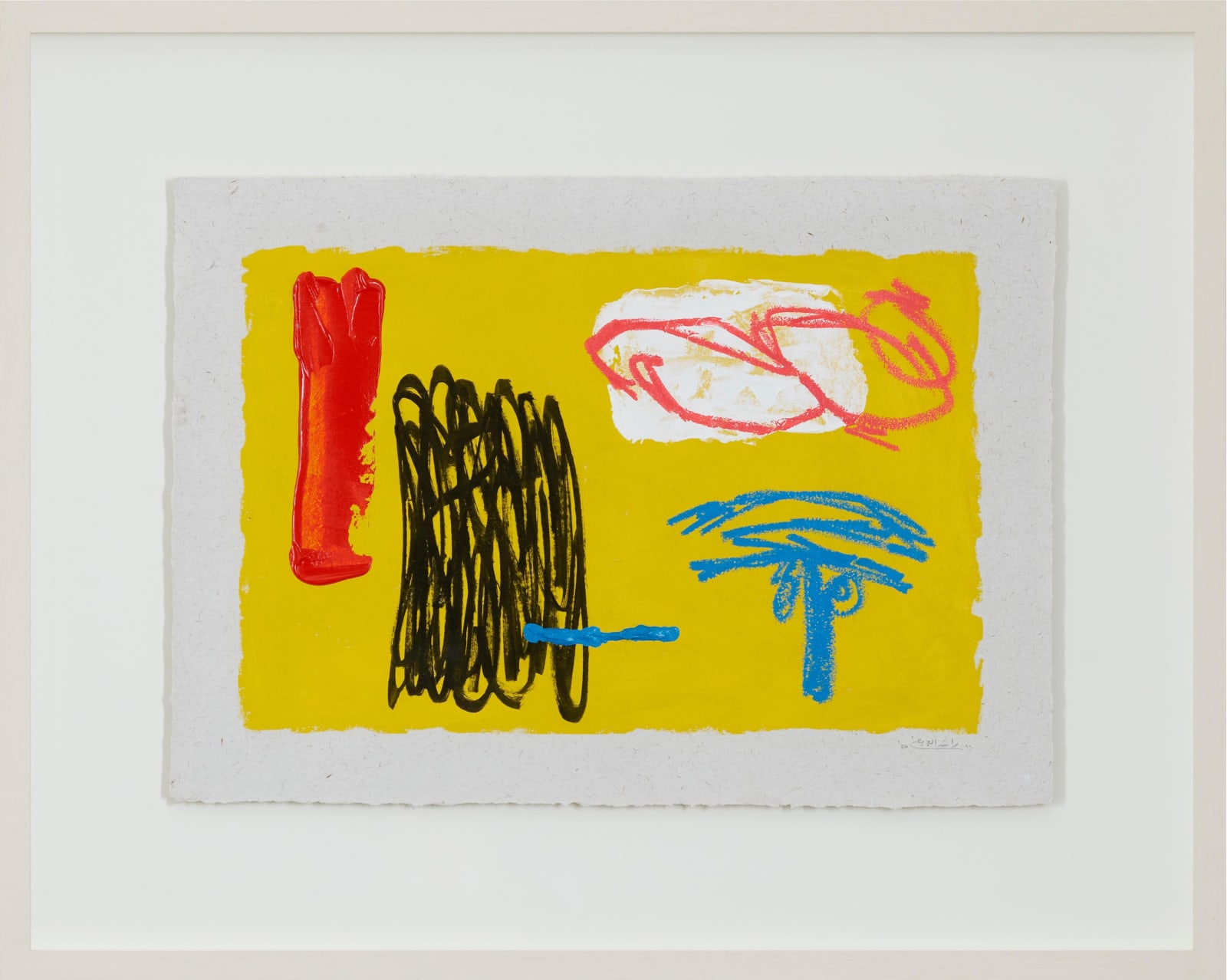 Rashed AlAraifi, Pictographs (Yellow) #2, 2020