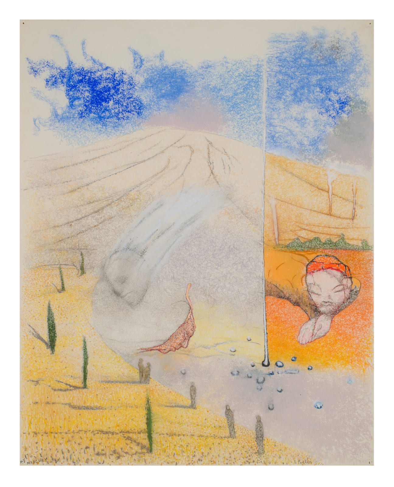 Irving Petlin, The Pastel Mercury from the Periodic Table, 1988